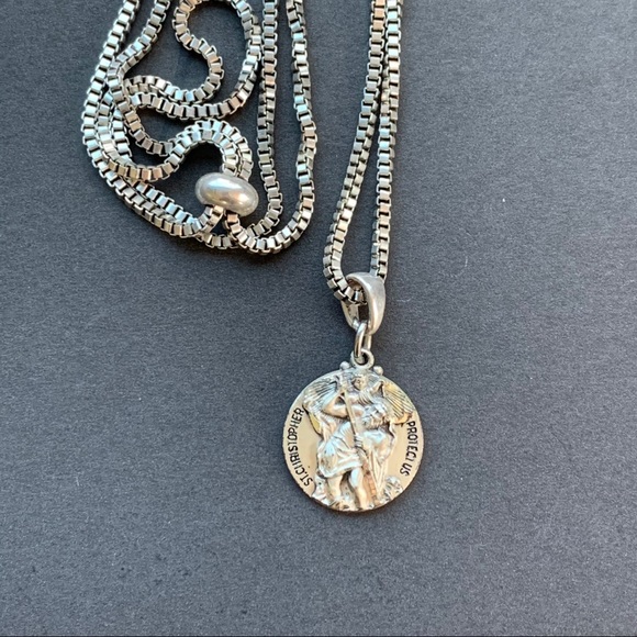 Jewelry - Sterling Silver✨Vintage✨ST.CHRISTOPHER✨Pendant
